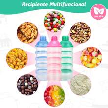 Portable Milk Powder Dispenser, 5 Layers Stackable Milk Powder Dispenser, High Capacity Suitable For Milk Powder, Sweets, Fruits - Green - View 4