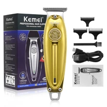 KEMEI Điện lực Tông đơ cắt tóc Với Dầu Đầu , Tóc chuyên nghiệp Máy cắt , Năng lượng cao , Màn hình LCD Với Đẩy Thiết bị - Vàng - Xem 4