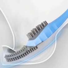 1支馬桶刷,掛牆閃電鴨設計,無死角間隙清潔,硅膠衛生間清潔刷,無需鑽孔安裝 - 白色 - 查看 9