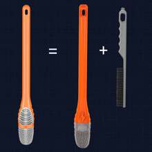 1支馬桶刷,掛牆閃電鴨設計,無死角間隙清潔,硅膠衛生間清潔刷,無需鑽孔安裝 - 白色 - 查看 5