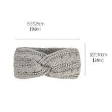 冬季女頭帶針織運動護耳套歐美風交叉壓克力編織頭帶髮帶髮型梳妝台