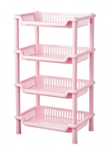 1pc Plastic Kitchen Storage Rack, Modernist Square Storage Rack For Kitchen