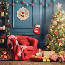 打針繡線馬克筆初學者套件,聖誕打針繡套件,包含說明書、打針繡面料、圖案毛線、框環 - 小鹿款 - 查看 8