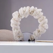 女士網狀和褶皺髮帶,時尚防滑髮箍,適合日常佩戴