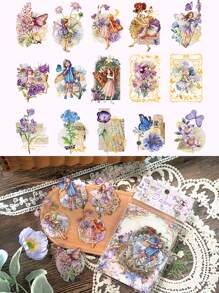 30 Piezas Conjunto De Pegatina De Series De Elfos, Pegatinas Creativas De Hot Stamping Para Mascotas De Collage - Multicolor - Ver 1