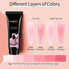 Poly Gel指甲套件 - 12色poly Gel套件專業poly Gel指甲延伸套件藝術指甲poly Nail Gel套件入門套件bulide Gel套件與poly Gel指甲藝術工具指甲 - 彩色 - 查看 4