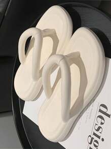 Eva Sandals, Sponch Design With Toe Separator, Non-Slip And Comfortable. - White - View 6