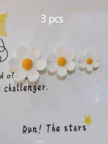 3入組花朵形狀龍頭角防塵塞 - 彩色 - 查看 5