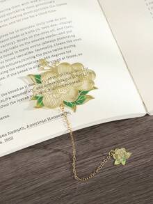 金屬書籤,風格空心書籤,梅花蘭花書籤 - 綠色 - 查看 5