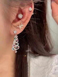 1 đôi Đầy màu sắc Lung linh Cây thông noel Hình dạng Bông tai stud Đối với phụ nữ , Lễ hội Đồ trang sức Không xỏ lỗ Thanh lịch Giáng Sinh
 Thiết kế Còng tai - Nhiều màu - Xem 7