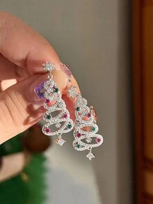 1 đôi Đầy màu sắc Lung linh Cây thông noel Hình dạng Bông tai stud Đối với phụ nữ , Lễ hội Đồ trang sức Không xỏ lỗ Thanh lịch Giáng Sinh
 Thiết kế Còng tai - Nhiều màu - Xem 5
