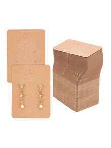 50/100入組珠寶包裝卡,適用於髮圈,手鐲,珠寶展示卡