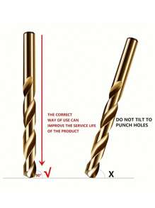 13/60入組鈷M35高速鋼扭鑽鉆頭套裝，扭轉長度，適用於金屬、鑄鐵和木塑材料，附帶金屬存儲盒 - 黑色 - 查看 6