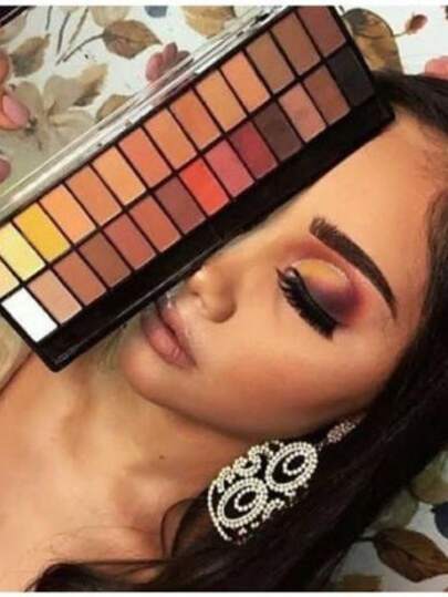 Paleta De Sombras 28 Cores Matte Marrom Belle Angel- B013-1 Festa Junina