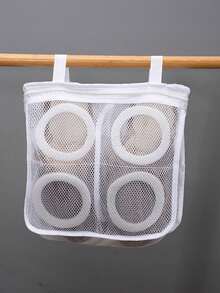 1個防變形鞋洗工具，鞋洗袋，洗衣機保養袋，家庭懶人洗鞋袋，可機洗襪子鞋子內衣洗衣袋網袋 - 白色 - 查看 4