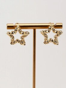 1pc Fashionable Five-pointed Star Shaped Stud Earring - Star - View 2