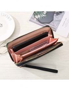 1pc Large Floral Design Portable Long Wallet, Suitable For Work, Business Travel And Commuting, Perfect As An Anniversary, Valentine's Day, Birthday, Christmas, And Thanksgiving Gift - Multicolor - View 5