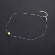 1pc Transparent Fishing Line Chain Statement Necklace With Cubic Zirconia - Solitaire - View 13