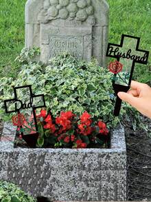 1入組十字形地面釘,墓園釘,花園裝飾