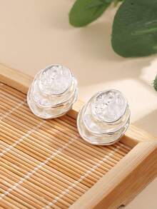 1 對流行時尚原創鋅合金多彩圓形分層裝飾耳環適合女士/女孩、街頭服飾或伴娘禮物