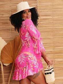 Vestido De Playa Elegante Y De Moda Para Mujer Del Verano 2024 - Rosa Fucsia - Ver 2