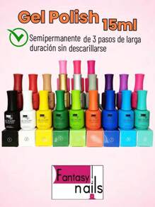 15ml Semi-Permanent Gel Polish 3 Steps Fantasy Nails - Pink - View 2