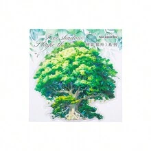 樹和貝殼圖案裝飾貼紙套裝,每包 10 件 - 橘色 - 查看 6