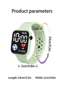 1 Miếng Mới Giải trí Led Băng tay Phong cách Trẻ em Đồng hồ , Màu xanh lá - màu xanh lá - Xem 2