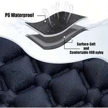 露營睡墊,超輕型帶枕頭內置腳踏氣泵的露營睡墊,充氣睡墊,便攜緊湊,適用於露營背包旅行徒步旅行(橙色)