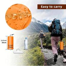 露營睡墊,超輕型帶枕頭內置腳踏氣泵的露營睡墊,充氣睡墊,便攜緊湊,適用於露營背包旅行徒步旅行(橙色)