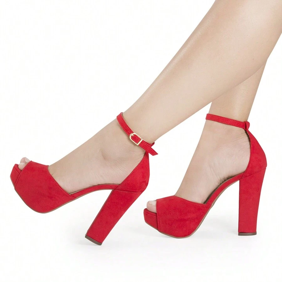 Women Heeled Sandals - 紅色 - 查看 1