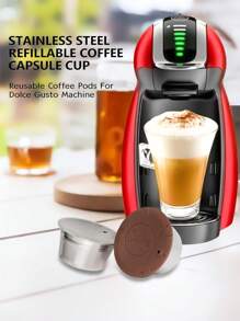 Stainless Steel Refillable Coffee Capsule Cups Reusable Coffee Pods For Dolce Gusto Machine - Wareset - View 2
