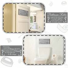 2 Trang trí tường , Phòng tắm Hoa Treo tranh , Vui Đại dương bờ biển Nhà nông Phòng vệ sinh Rustic Bằng gỗ Dấu hiệu - Màu Đỏ Sâu - Xem 5