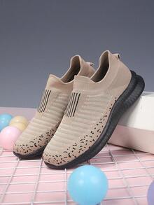 流行的跨境大尺寸輕便透氣休閒鞋 - 棕色 - 查看 6