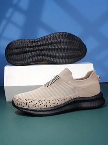 流行的跨境大尺寸輕便透氣休閒鞋 - 棕色 - 查看 1