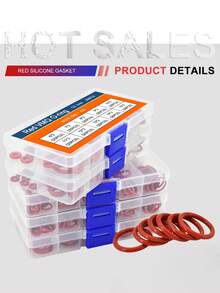 Cs 1/1.5/2.0矽膠o型密封墊紅色vmq O型密封墊管件墊片耐油高溫o環套件 - 紅色 - 查看 2