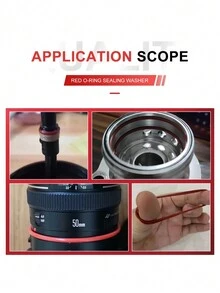 Cs 1/1.5/2.0矽膠o型密封墊紅色vmq O型密封墊管件墊片耐油高溫o環套件 - 紅色 - 查看 5