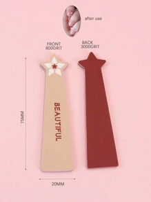 ziri 4 件装圣诞主题双面指甲锉/抛光器，适用于天然指甲、美甲工具 - 彩色 - 查看 5