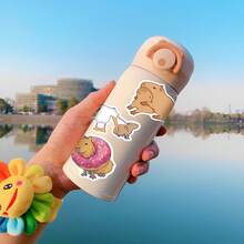 50pcs New Style Cartoon Capybara Graffiti Stickers For Phone Case, Skateboard, Travel Luggage Waterproof Stickers - Cute capybara - View 4