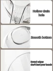 1pc Kitchen Basket Multi-functional Drain Basket Large Capacity Washing Basket Dry and Wet Separation Fruit Tray - Multicolor - View 5
