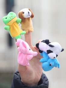 Set de 10 marionetas de mano con dedos y pies de animales, gran compañero para contar historias, regalo de juguete de peluche
