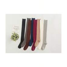 女士超過膝襪時尚女性性感絲襪暖長筒針織大腿靴灰卡其藍黑 - 藏蓝色 - 查看 4