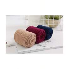 女士超過膝襪時尚女性性感絲襪暖長筒針織大腿靴灰卡其藍黑 - 藏蓝色 - 查看 5