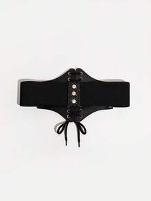 1 Miếng Ngôi sao Trang trí Eo đàn hồi Thắt lưng Đối với phụ nữ - màu đen - Xem 2