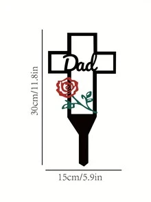 1入組十字形地面釘,墓園釘,花園裝飾