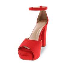 Women Heeled Sandals - 紅色 - 查看 4