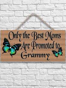 葛萊美木製招牌:為您的家居裝飾增添愛的色彩- 絕佳的母親節禮物!聖誕節、萬聖節、感恩節禮物 - 彩色 - 查看 1