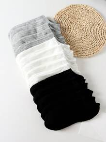 15對中性素色休閒短襪適用於日常 - 彩色 - 查看 1