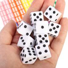 100 件游戏骰子套装，10 色方角骰子，带储物袋，适合玩 Tenzi、Yahtzee、Bunco 或数学教学游戏 - 彩色 - 查看 6