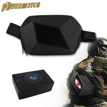 PowerMotor Motorcycle Riding Backpack With Eye-shaped Led Light And App Control, Waterproof Hardshell Shoulder Bag For Travel, Unisex Black - Black - View 1